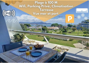 T1bis vue mer et port Marina Baie des Anges